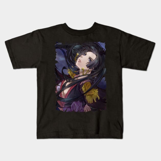 BOA HANCOCK ANIME MERCHANDISE Kids T-Shirt by julii.draws